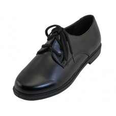 S6005-Y - Wholesale Youth's "Easy USA" Soft Pu Upper Black School shoes With Lace Upper (*Black Color) 